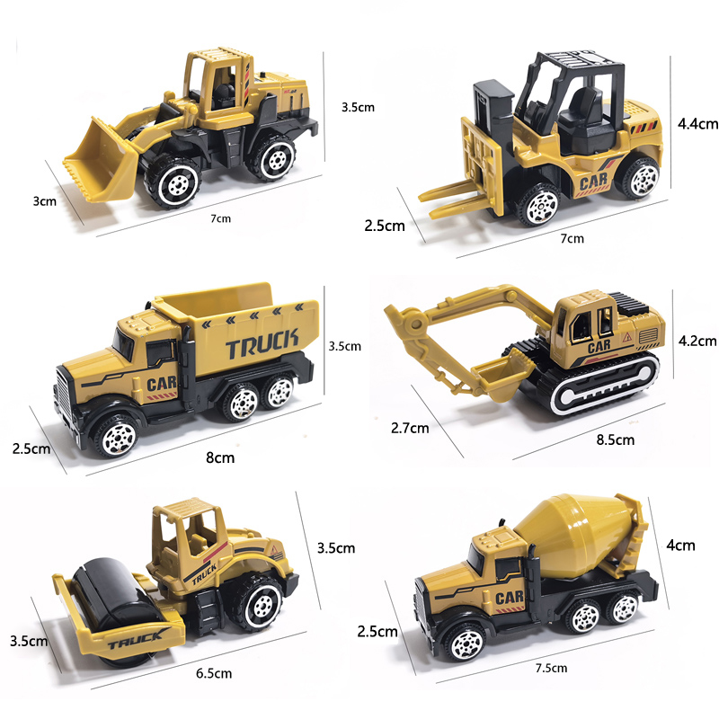 Renewable Energy Model - 6pcs/Set Mainan Truk Derek Paduan Logam,