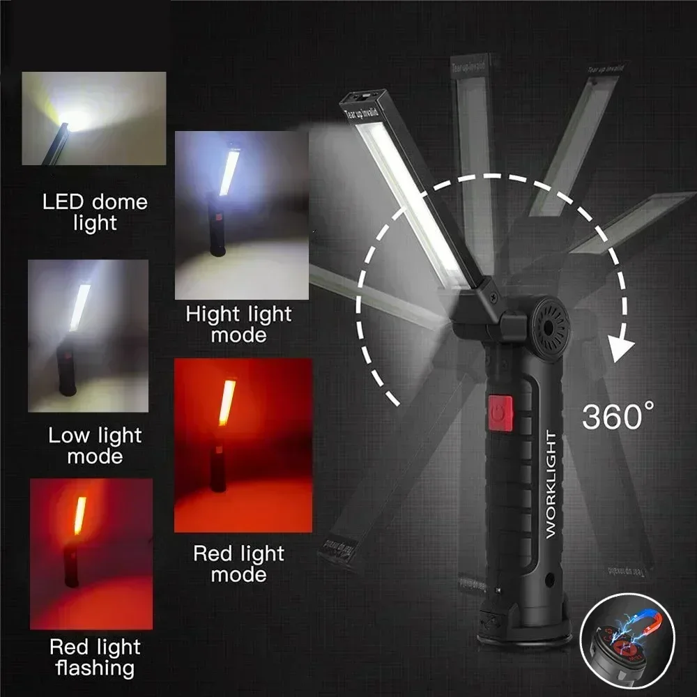 Lampu kerja LED COB portabel,  - Renewable Energy Sources ulasan dan harga