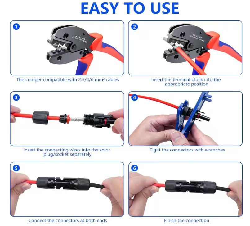 2546B Kit Tang Crimping Fotovo - Mc4 Crimping Tool ulasan dan harga